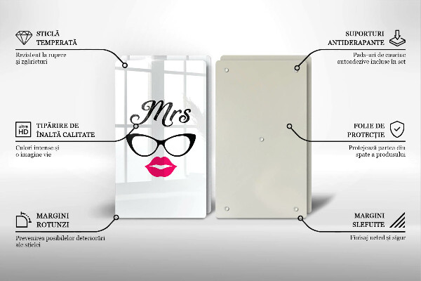 Deska do krojenia Mrs. Mr. - Napis, sentencja