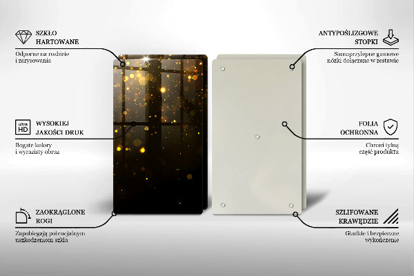 Deska do krojenia Złoty brokat