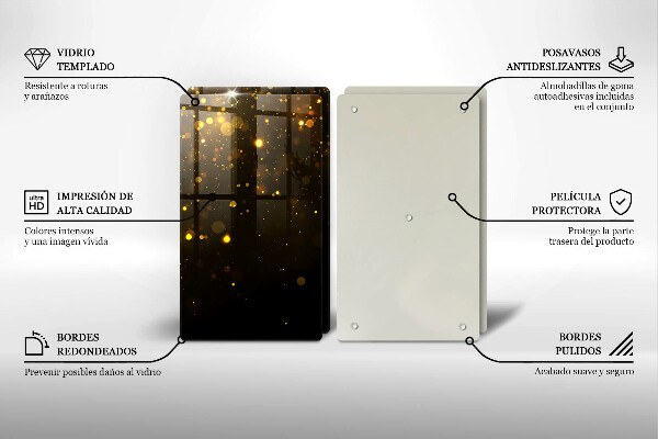 Deska do krojenia Złoty brokat