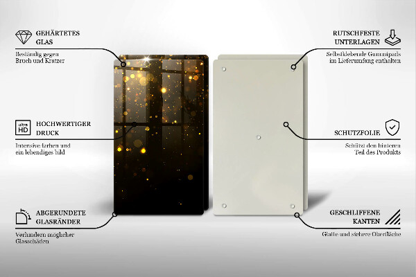 Deska do krojenia Złoty brokat