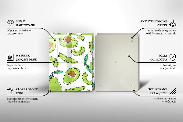 Deska do krojenia Awokado i gruszka