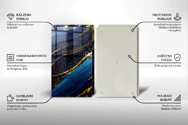 Deska do krojenia Granatowa abstrakcja