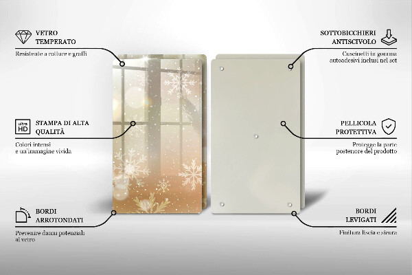 Deska do krojenia Płatki śniegu