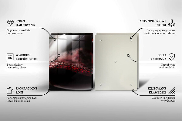 Deska do krojenia Czerwone wino kieliszek