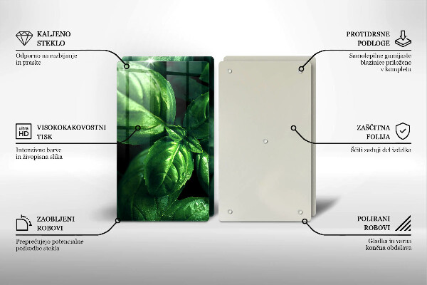 Deska do krojenia Liście bazylii