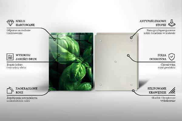 Deska do krojenia Liście bazylii