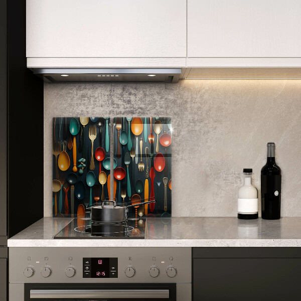 Deska do krojenia Kolorowe łyżki i widelce