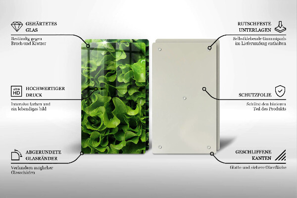 Deska do krojenia Zielone liście sałaty