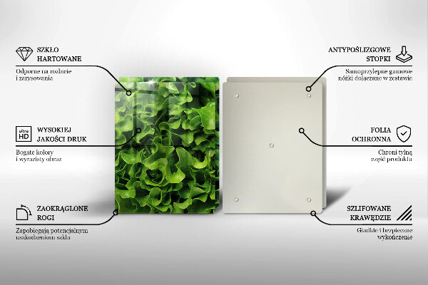 Deska do krojenia Zielone liście sałaty