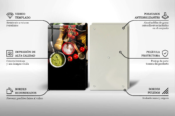 Deska do krojenia Włoskie składniki i przyprawy