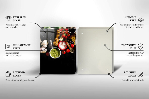 Deska do krojenia Włoskie składniki i przyprawy