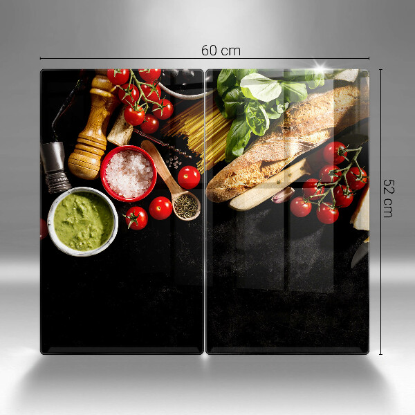 Deska do krojenia Włoskie składniki i przyprawy