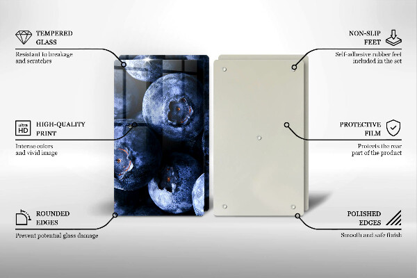 Deska do krojenia Zbliżenie na jagody