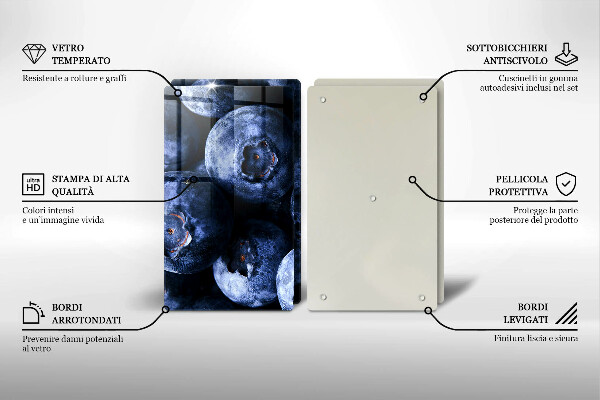 Deska do krojenia Zbliżenie na jagody