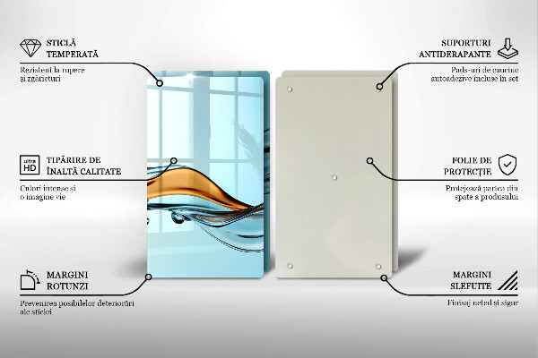 Deska do krojenia Woda na niebieskim tle