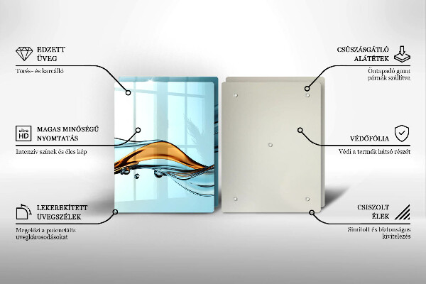 Deska do krojenia Woda na niebieskim tle