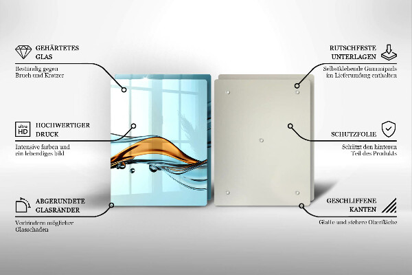 Deska do krojenia Woda na niebieskim tle