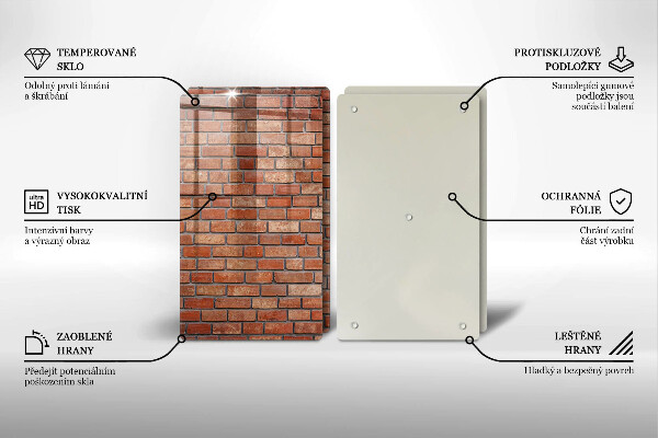 Deska do krojenia Ceglana ściana mur
