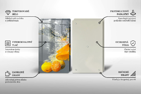 Deska do krojenia Cytryny w wodzie