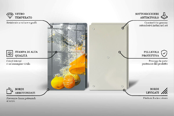 Deska do krojenia Cytryny w wodzie