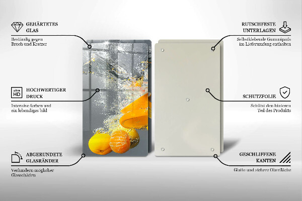 Deska do krojenia Cytryny w wodzie