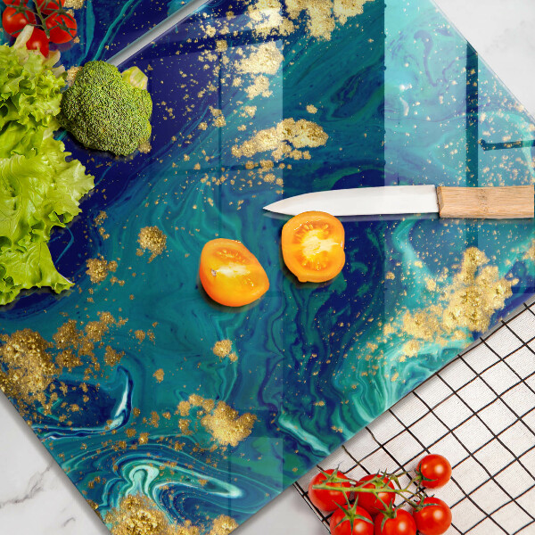 Deska do krojenia Abstrakcja ze złotem