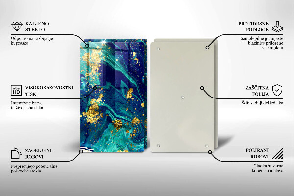 Deska do krojenia Abstrakcja ze złotem