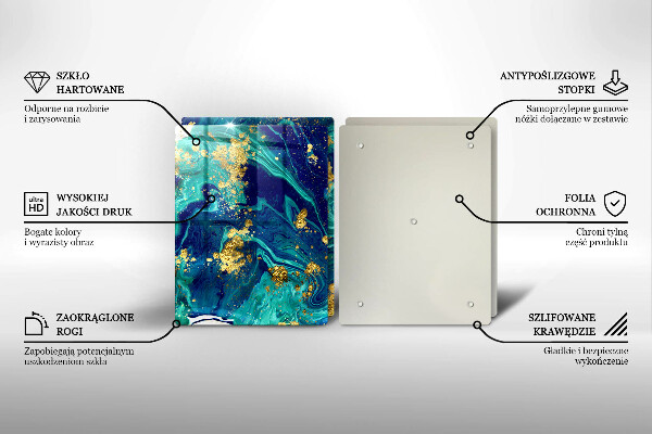 Deska do krojenia Abstrakcja ze złotem