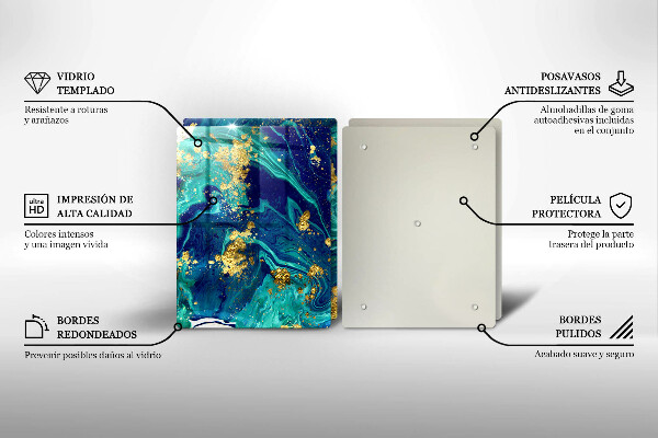 Deska do krojenia Abstrakcja ze złotem
