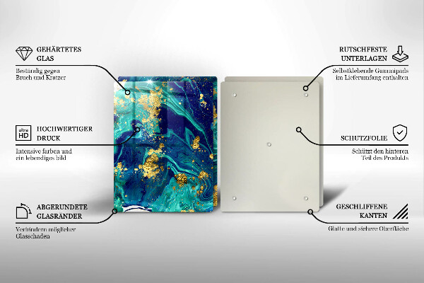 Deska do krojenia Abstrakcja ze złotem