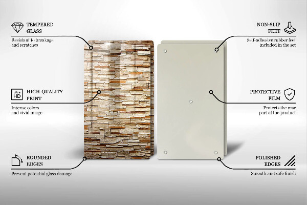 Deska do krojenia Tekstura ozdobne kamienie