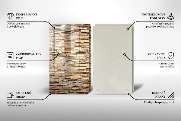 Deska do krojenia Tekstura ozdobne kamienie