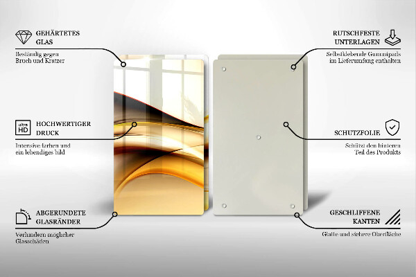 Deska do krojenia Abstrakcja dym linie