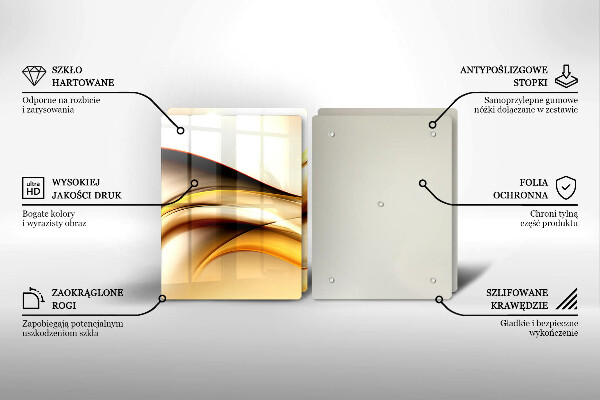 Deska do krojenia Abstrakcja dym linie