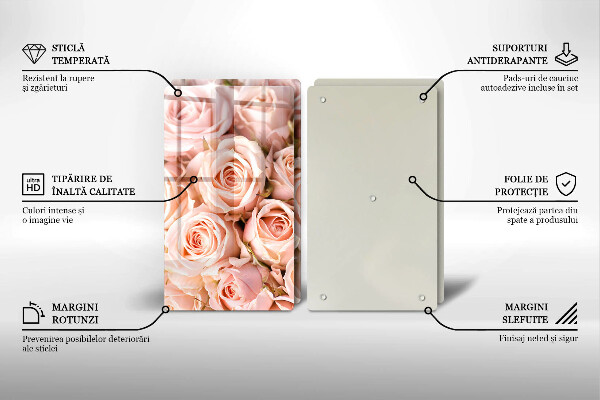 Deska do krojenia Bukiet delikatne róże