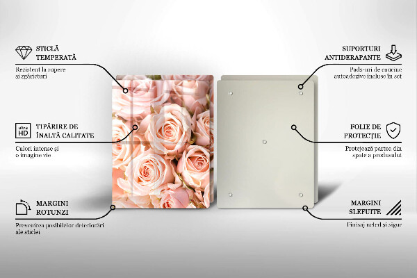 Deska do krojenia Bukiet delikatne róże