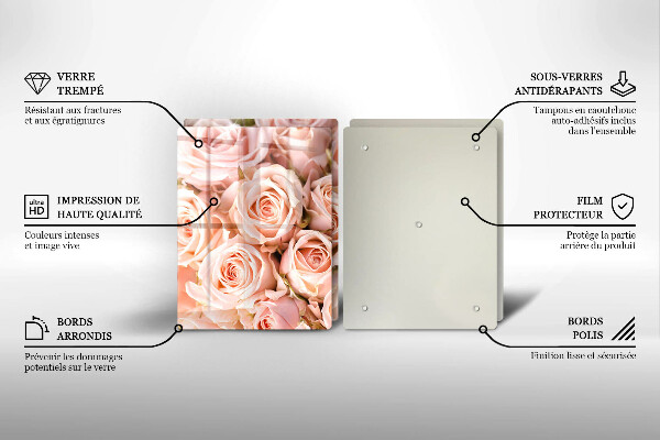 Deska do krojenia Bukiet delikatne róże