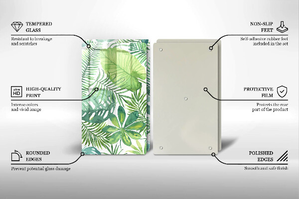 Deska do krojenia Akwarele boho liście