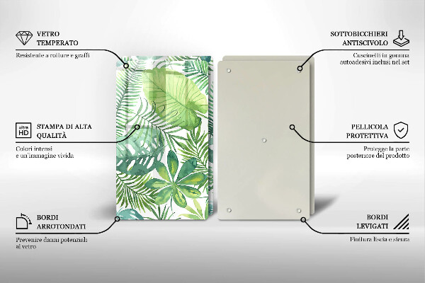 Deska do krojenia Akwarele boho liście