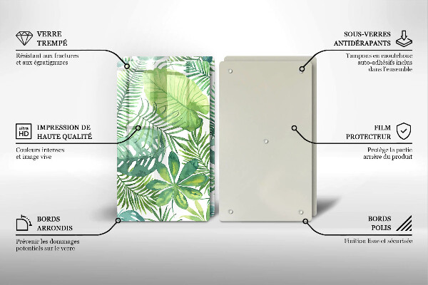 Deska do krojenia Akwarele boho liście