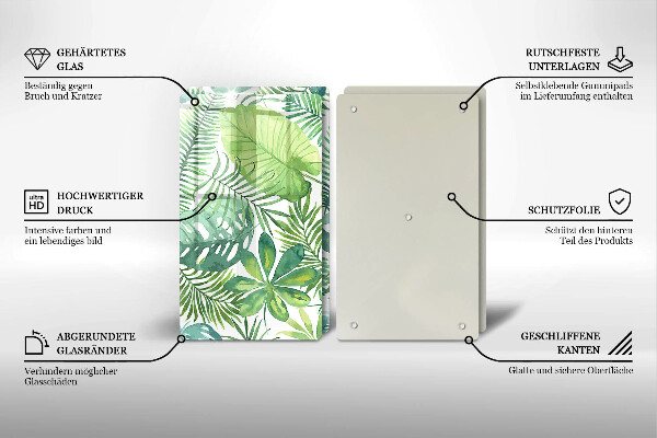 Deska do krojenia Akwarele boho liście