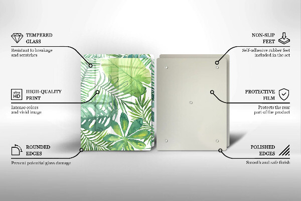 Deska do krojenia Akwarele boho liście