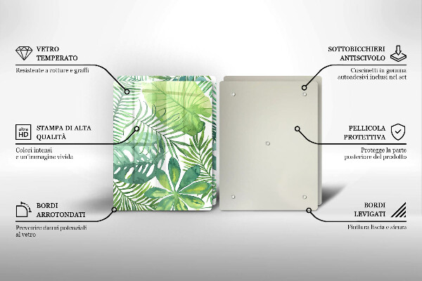 Deska do krojenia Akwarele boho liście