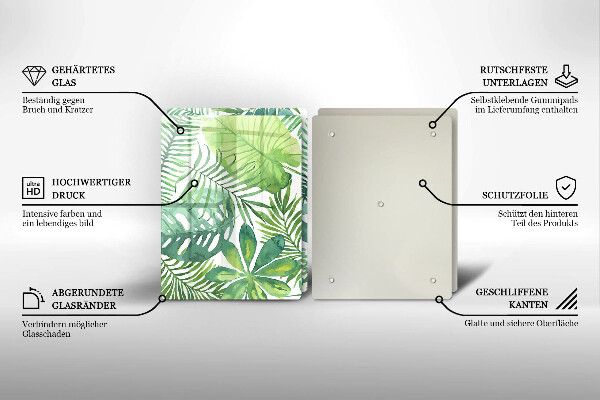 Deska do krojenia Akwarele boho liście