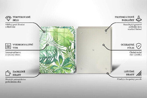 Deska do krojenia Akwarele boho liście