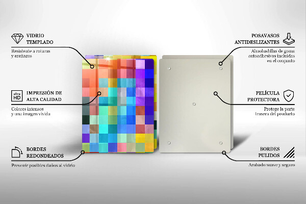 Deska do krojenia Kolorowe kwadraty piksele