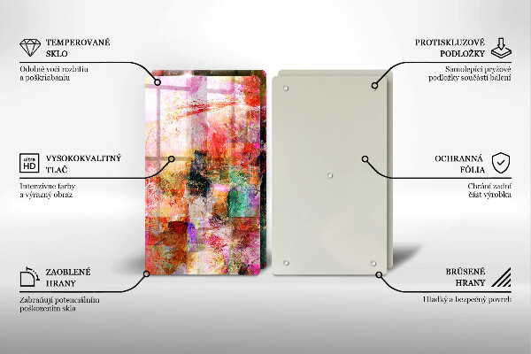 Deska do krojenia Abstrakcja farby