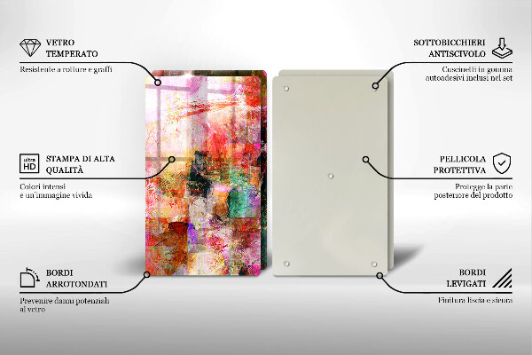 Deska do krojenia Abstrakcja farby