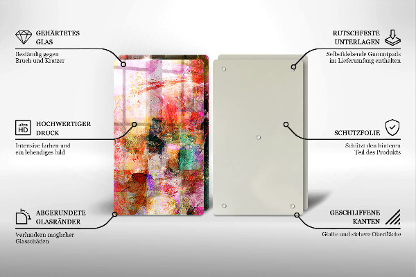 Deska do krojenia Abstrakcja farby