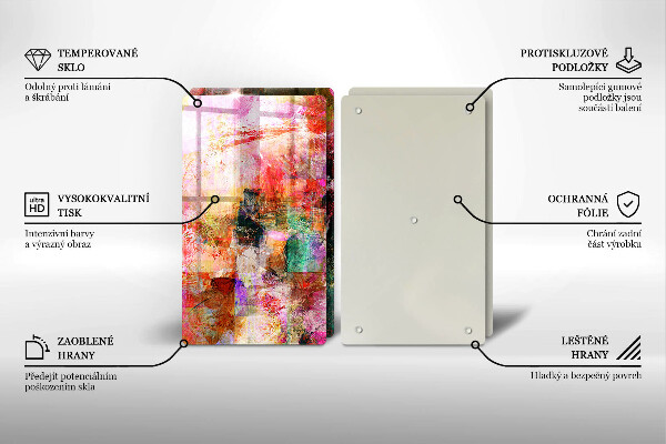 Deska do krojenia Abstrakcja farby